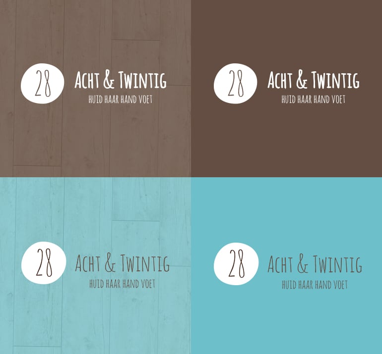 Acht & Twintig - Logo kleurenstelling