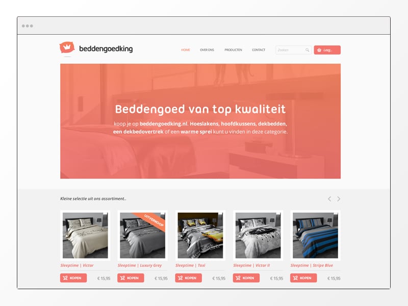 Beddengoed King - Webdesign