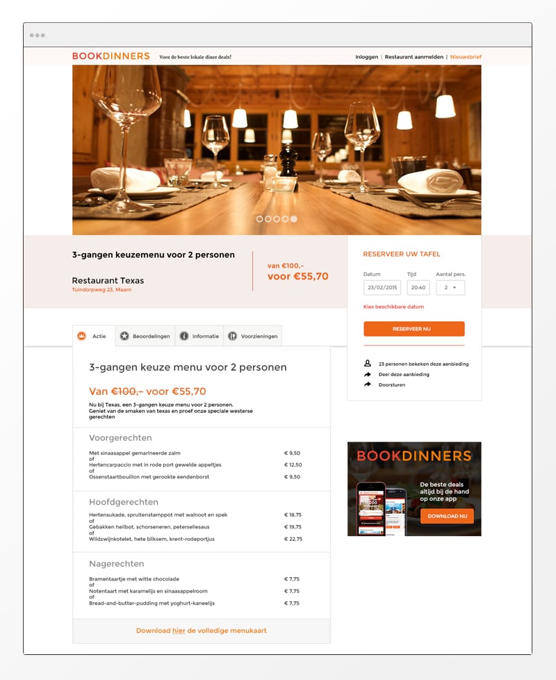 bookdinners - Webdesign