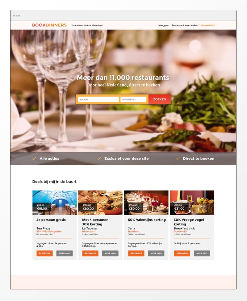 bookdinners - Webdesign