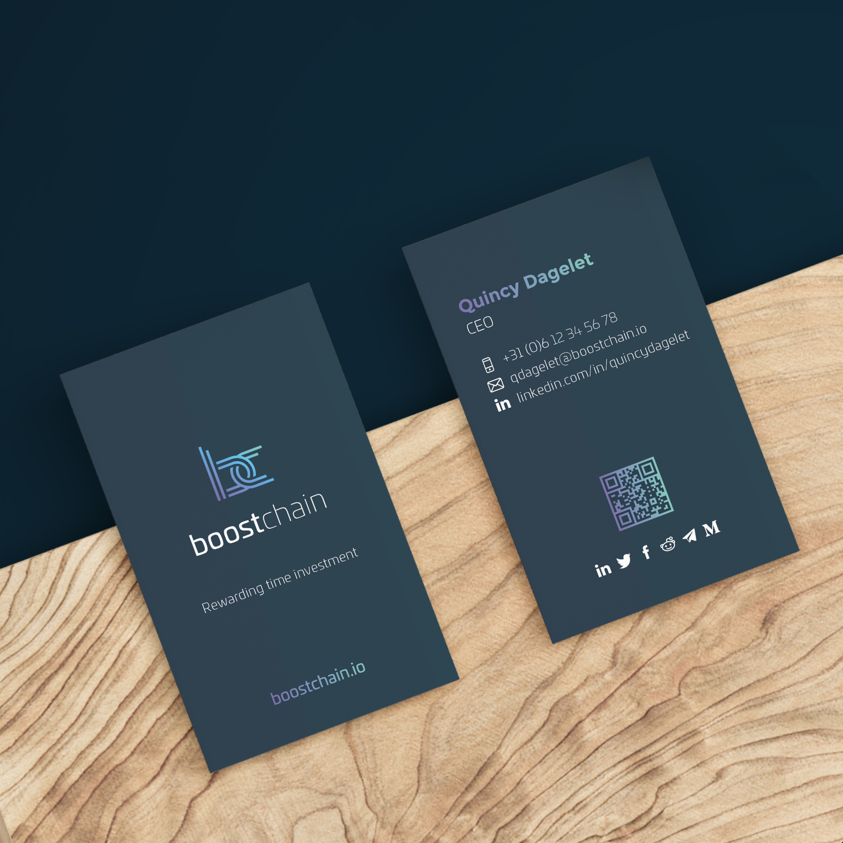 Boostchain businesscard design