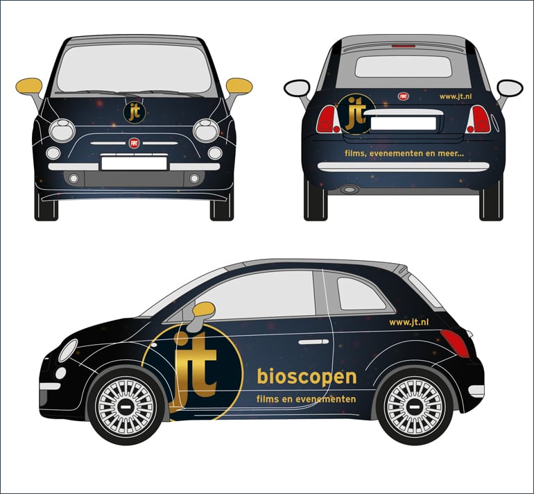 JT Bioscopen - Auto bestickering