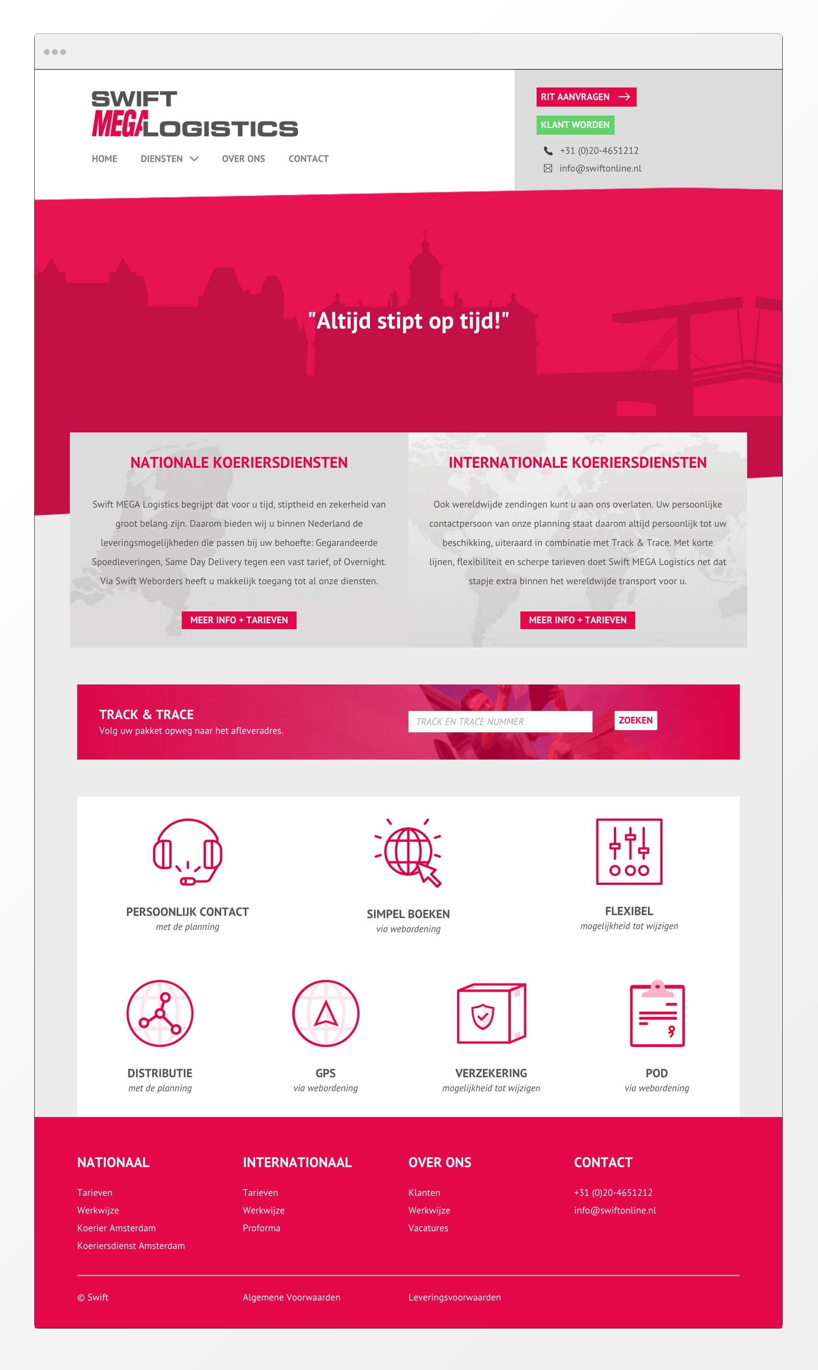 Swift Koeriers - Webdesign